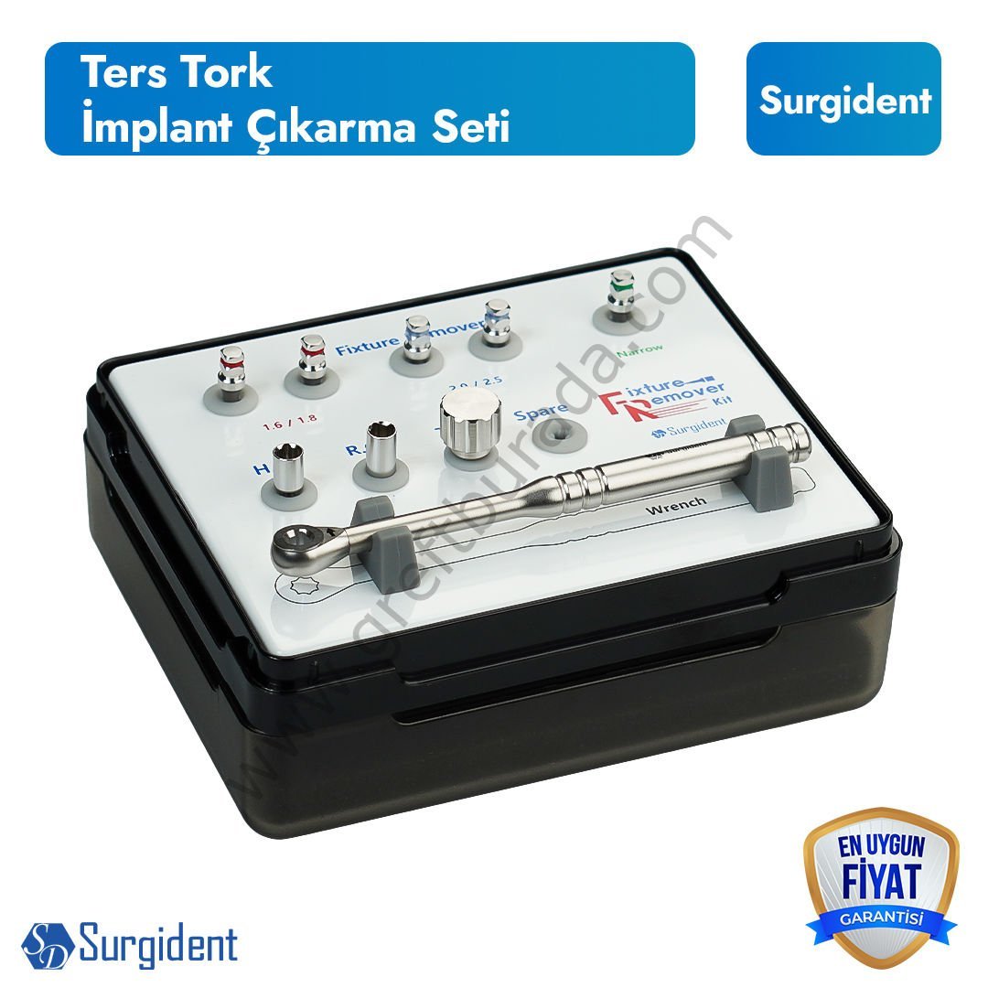 Ters Tork İmplant Çıkarma Seti⎟Surgident Fixture Remover Kit