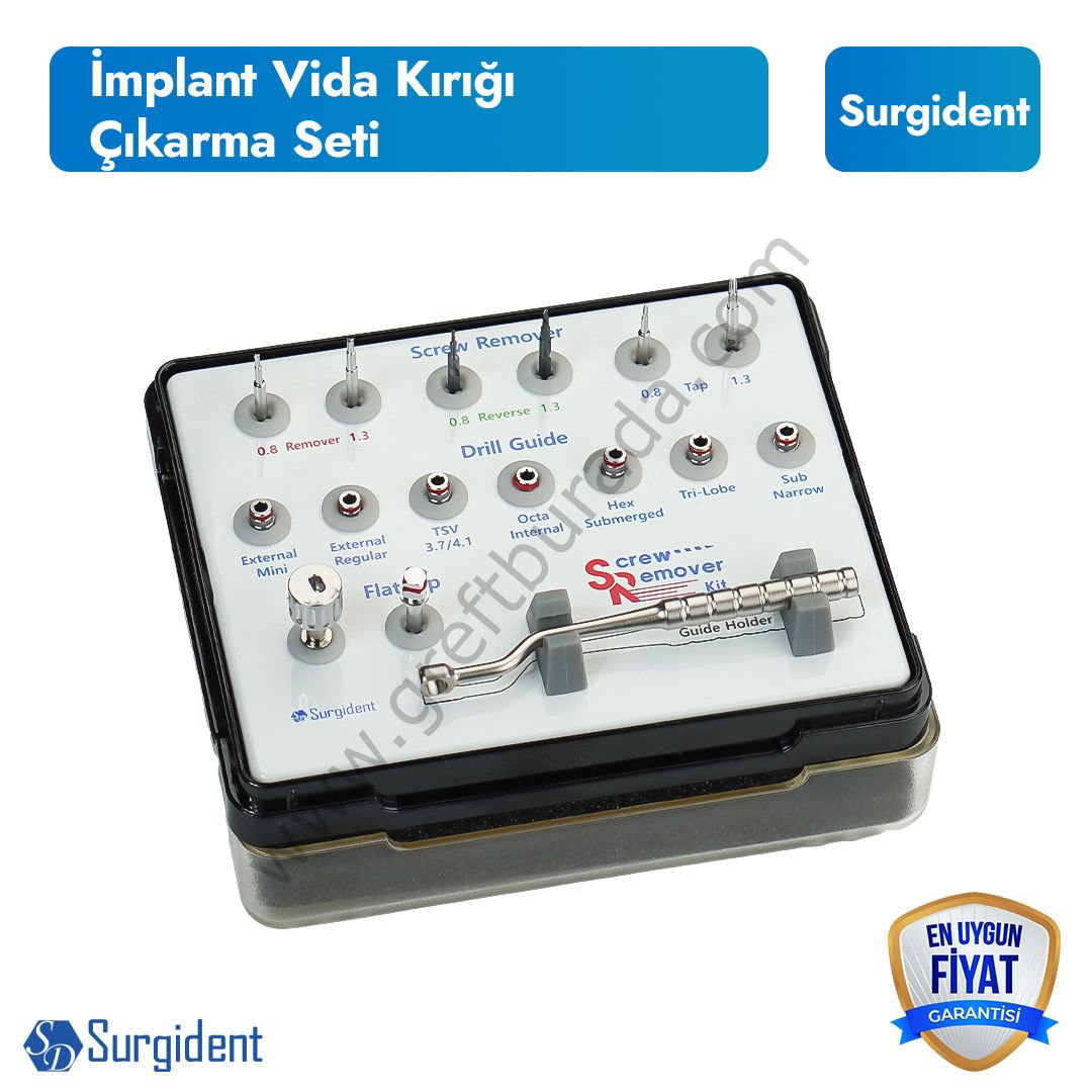 İmplant Vida Kırığı Çıkarma Seti⎟Surgident Broken Screw Remover Kit