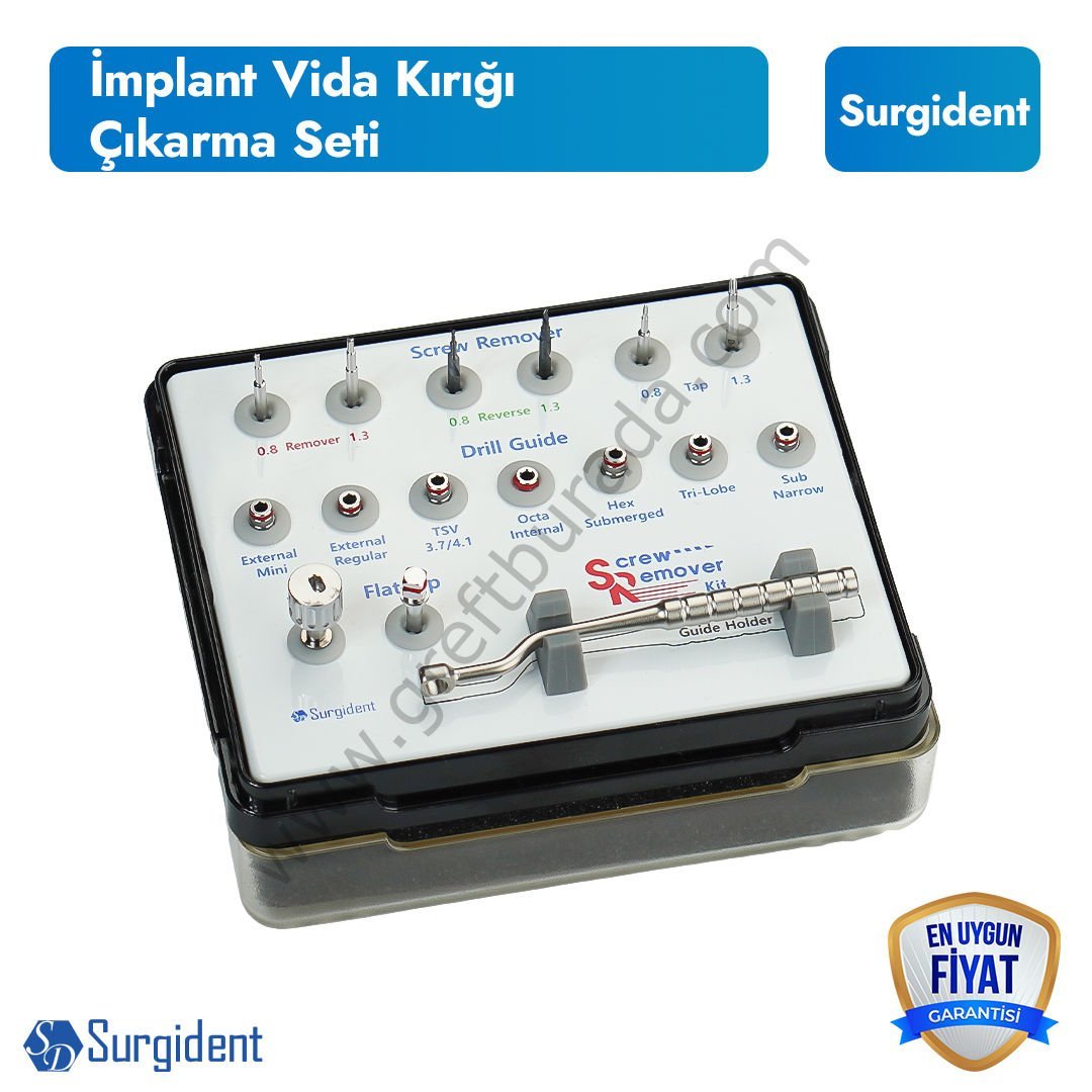 İmplant Vida Kırığı Çıkarma Seti⎟Surgident Broken Screw Remover Kit