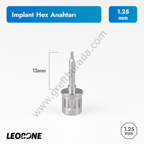 1.25 mm İmplant Hex Anahtarı