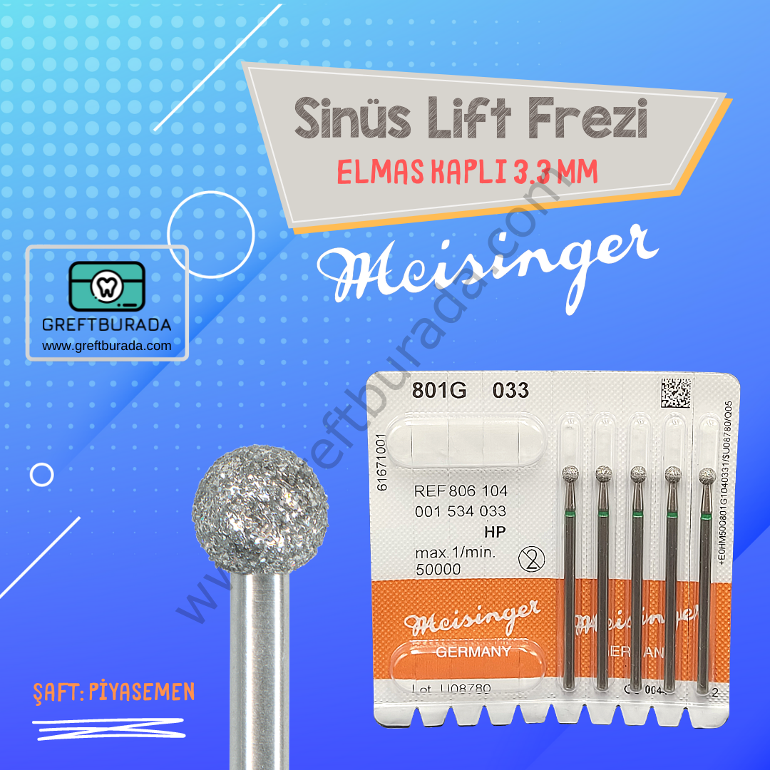 Meisinger Sinüs Lift Frezi 3.3 mm