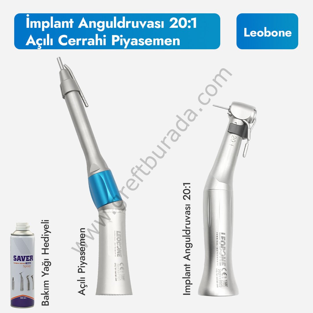 İmplant Anguldurvası+Cerrahi Piyasemen Açılı Cerrahi Piyasemen