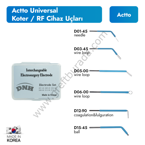 Actto Koter/Radyo Cerrahi Uçları Universal SET