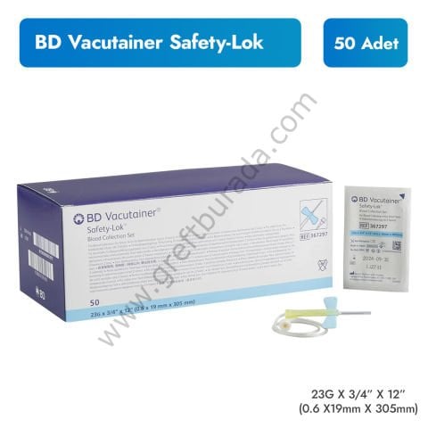 BD Vacutainer® Safety-Lok™ Kan Alma Seti 50'li Paket