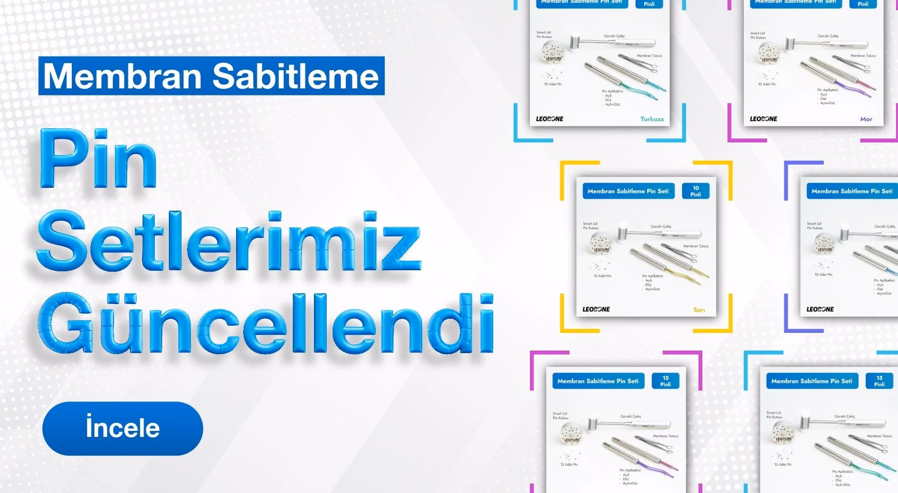 membran sabitleme pin seti